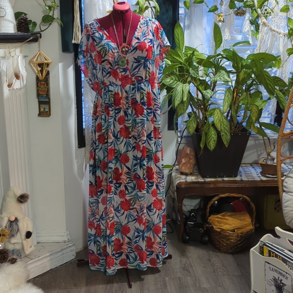 Woman's flowing beach wrap
